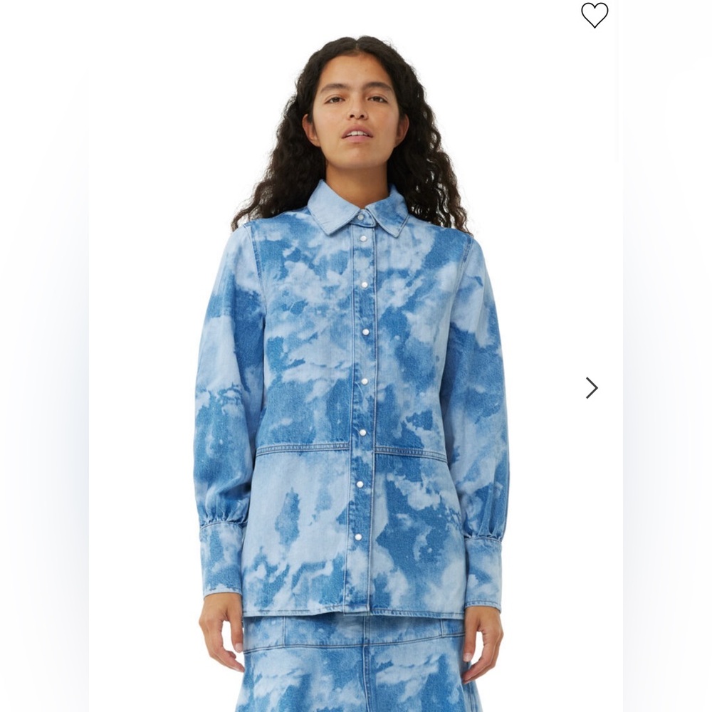 BLUE BLEACH DENIM SHIRT (NEW)